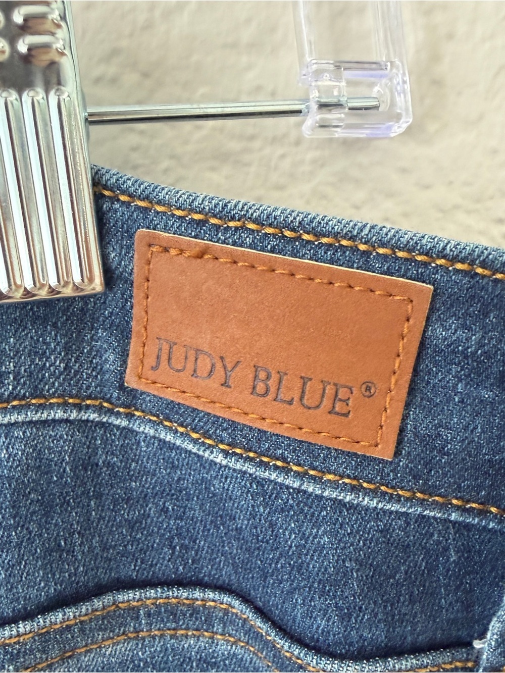 Judy Blue Straight Fit Jeans Dark Wash High Rise Size 15/32 Fits Womens 16 - Picture 6 of 6